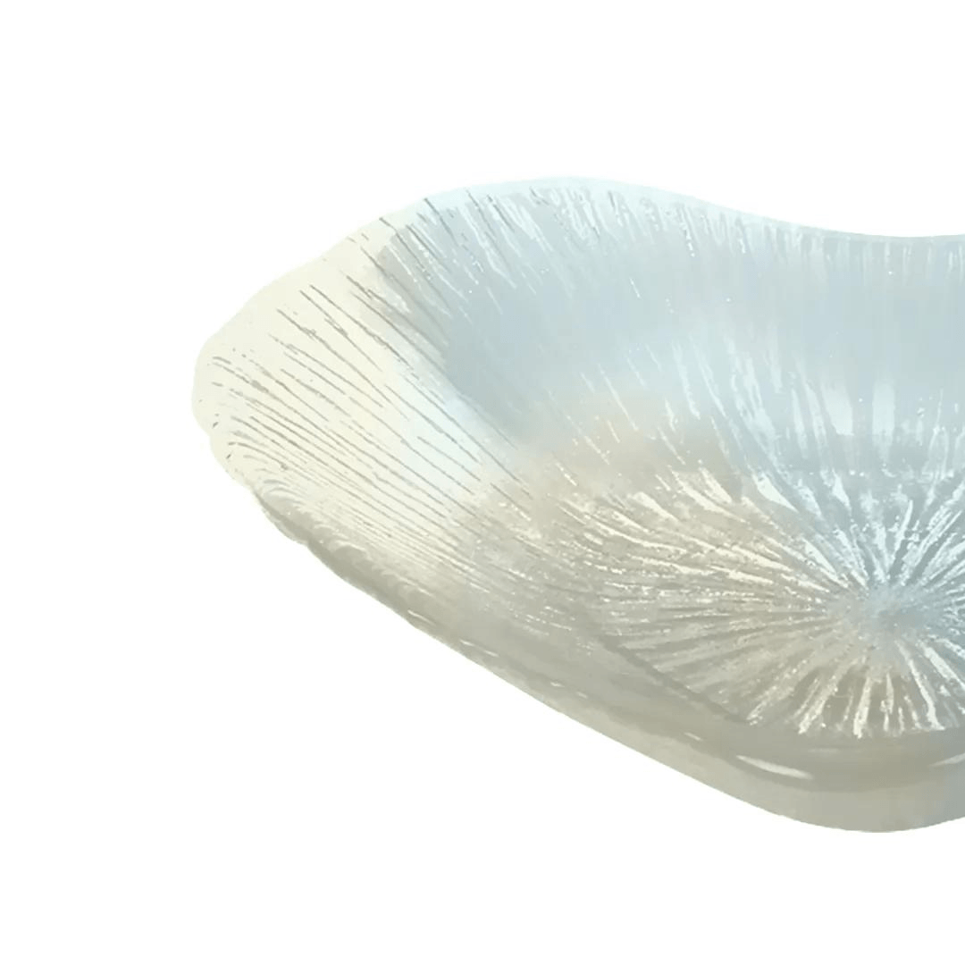 Prato Centro de Mesa Coração em Vidro Furta Cor 15cm x 3cm - Ela Decora
