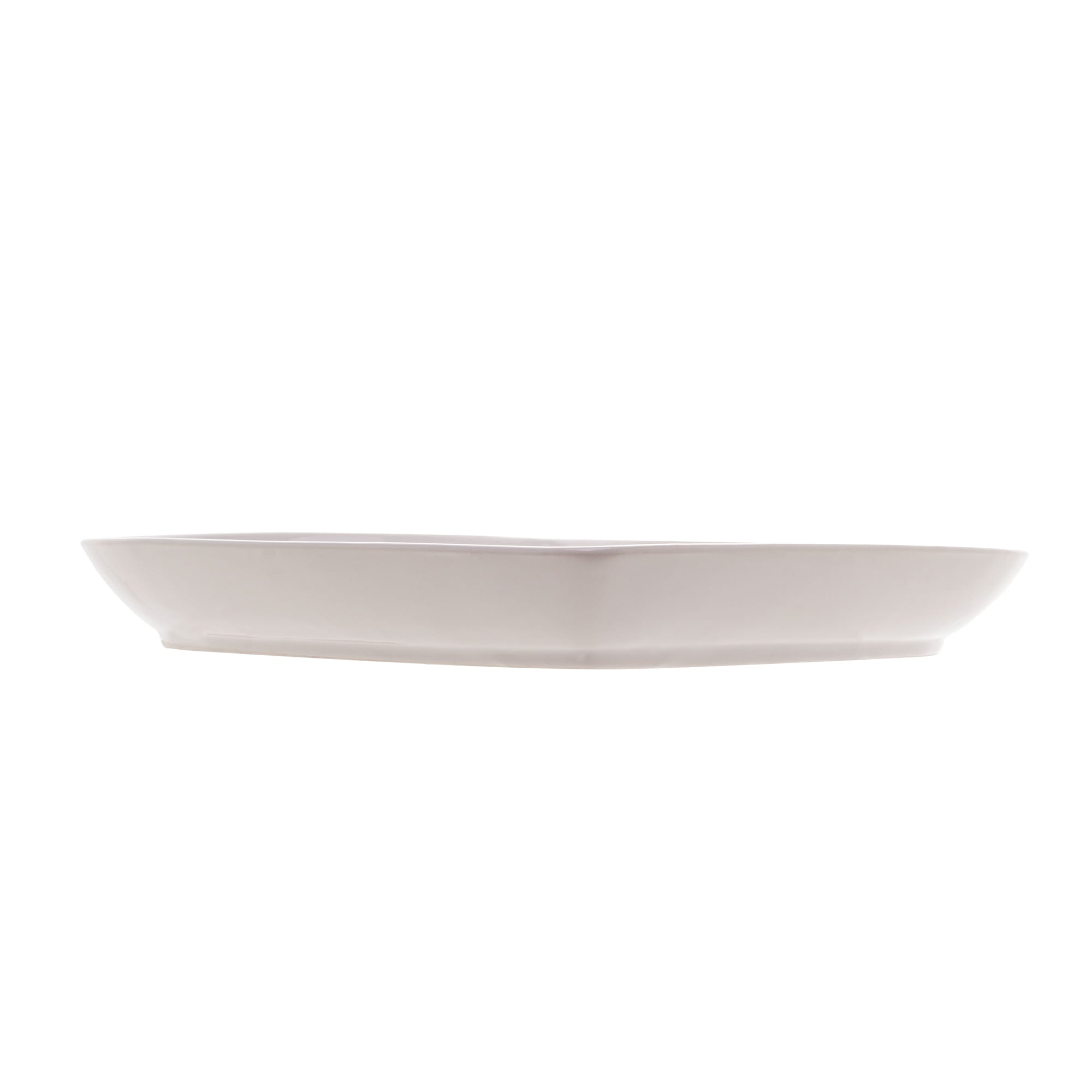 Prato Cerâmica Coração Branco 21,5 cm - Ela Decora