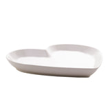 Prato Cerâmica Coração Branco - 27,8 cm - Ela Decora