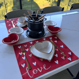 Prato Coração Bolinhas Dourada 20cm - Ela Decora