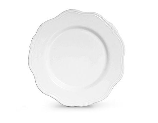 Prato de Sobremesa Algarve Branco 21cm - Ela Decora