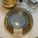 Prato de Sobremesa Bio Dust Cinza 21,5cm - Ela Decora