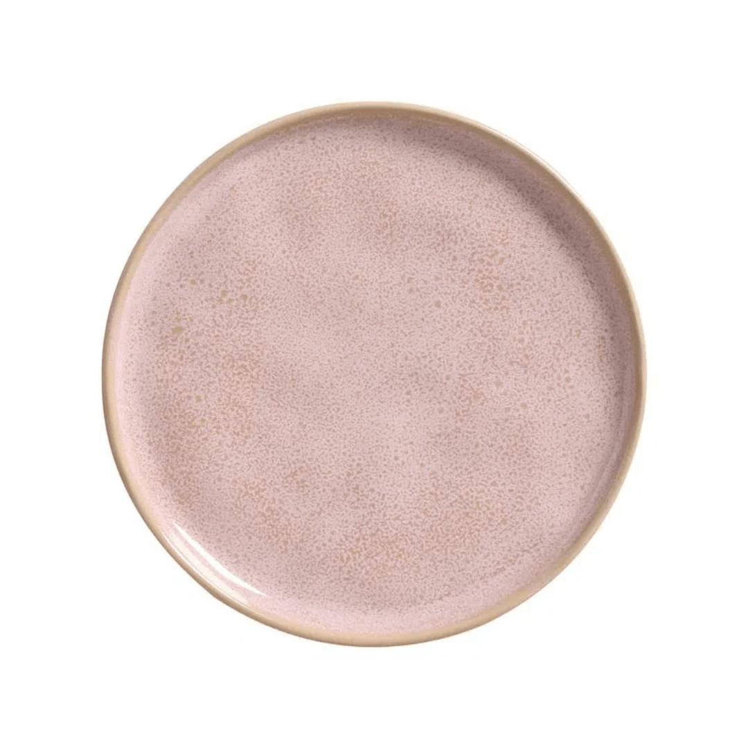 Prato de Sobremesa Bio Rustic Litchi Rosa 21,5cm - Ela Decora