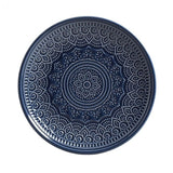 Prato De Sobremesa Cerâmica Agra Deep Blue Azul - 20 cm - Ela Decora
