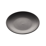 Prato de Sobremesa Cerâmica Cronus Preto Black - 18,5cm - Ela Decora