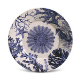 Prato De Sobremesa Cerâmica Mônaco Coral Blue - 20,5 - Ela Decora