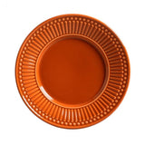 Prato De Sobremesa Cerâmica Roma Laranja Cantaloupe - 20,5 cm - Ela Decora