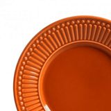 Prato De Sobremesa Cerâmica Roma Laranja Cantaloupe - 20,5 cm - Ela Decora