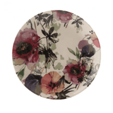 Prato De Sobremesa Coup Angie Cerâmica Estampa Floral - 20,5 cm - Ela Decora