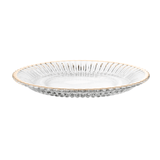 Prato de Sobremesa Imperatriz em Cristal Fio de Ouro 20cm - Ela Decora