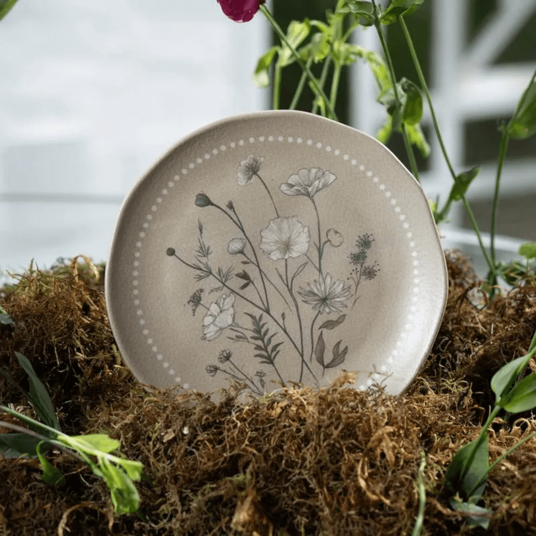 Prato de Sobremesa Orgânico Amana 19,5cm - Ela Decora