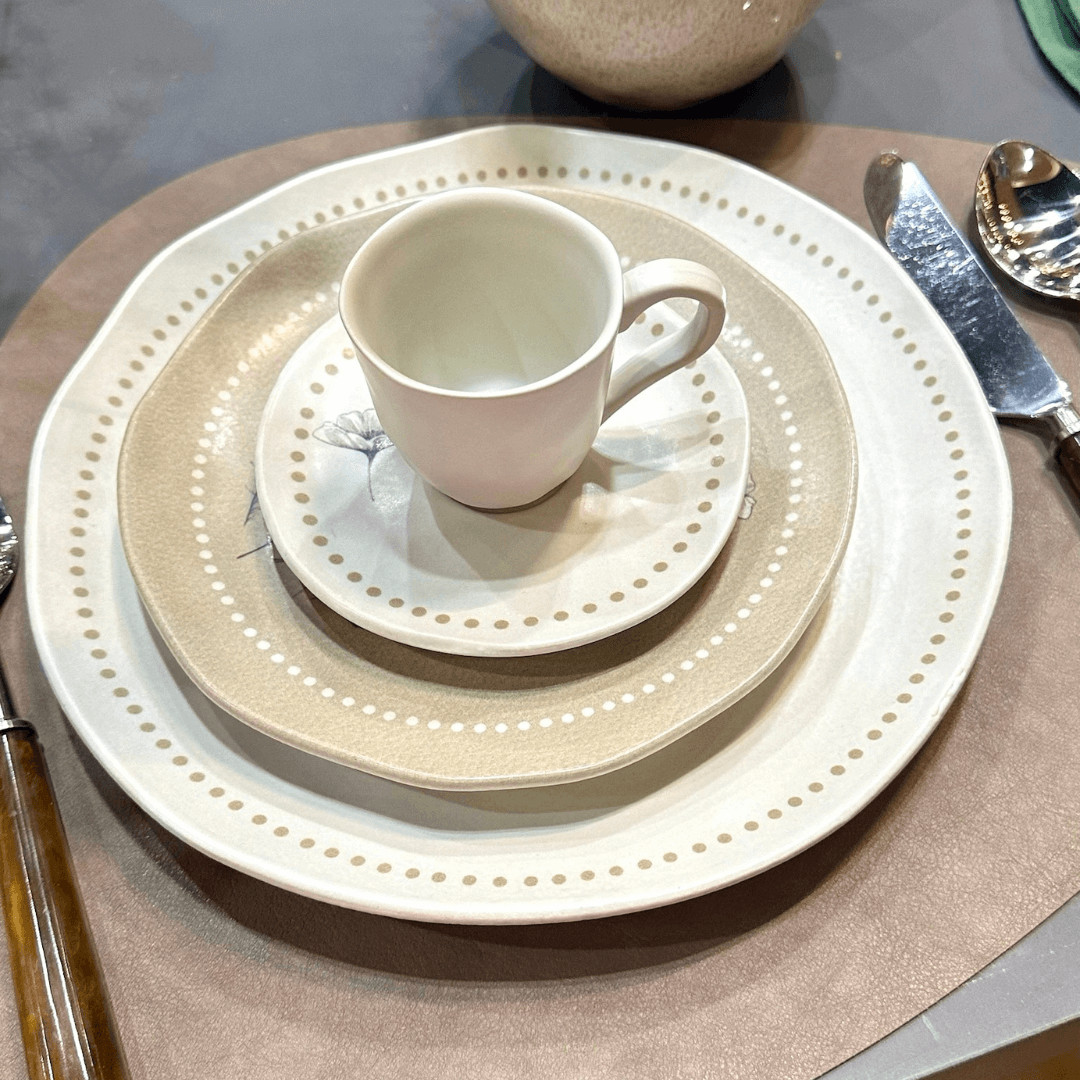 Prato de Sobremesa Orgânico Amana 19,5cm - Ela Decora