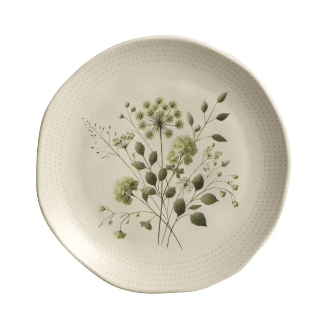 Prato de Sobremesa Orgânico Ammi 19,5cm - Ela Decora