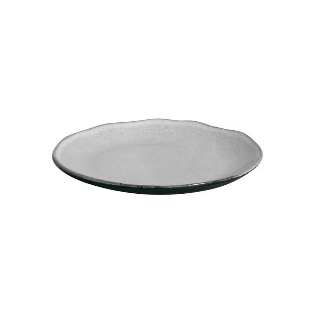 Prato de Sobremesa Orgânico Concreto Cinza 19,5cm - Ela Decora
