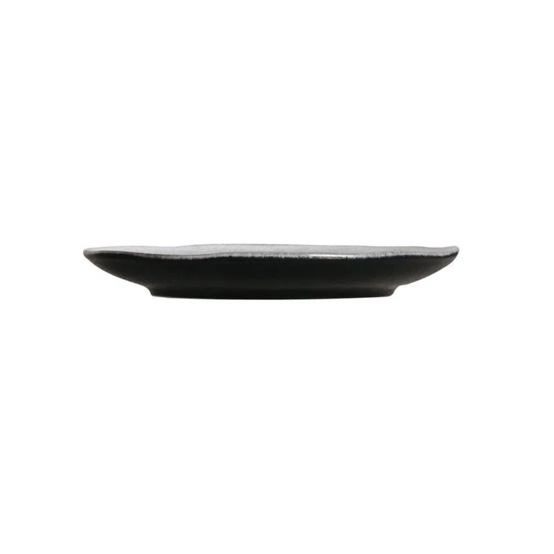 Prato de Sobremesa Orgânico Concreto Cinza 19,5cm - Ela Decora