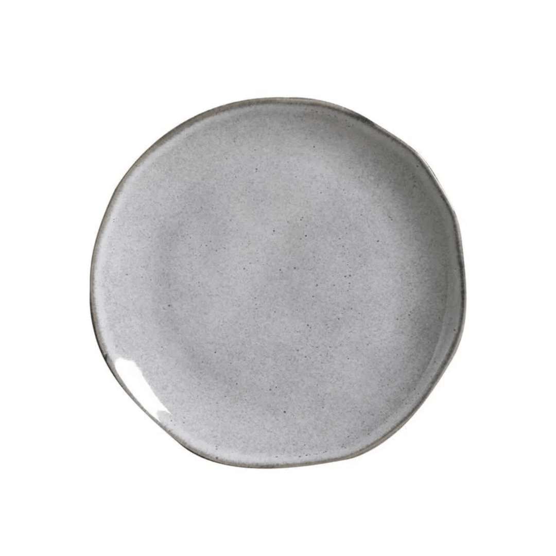 Prato de Sobremesa Orgânico Concreto Cinza 19,5cm - Ela Decora