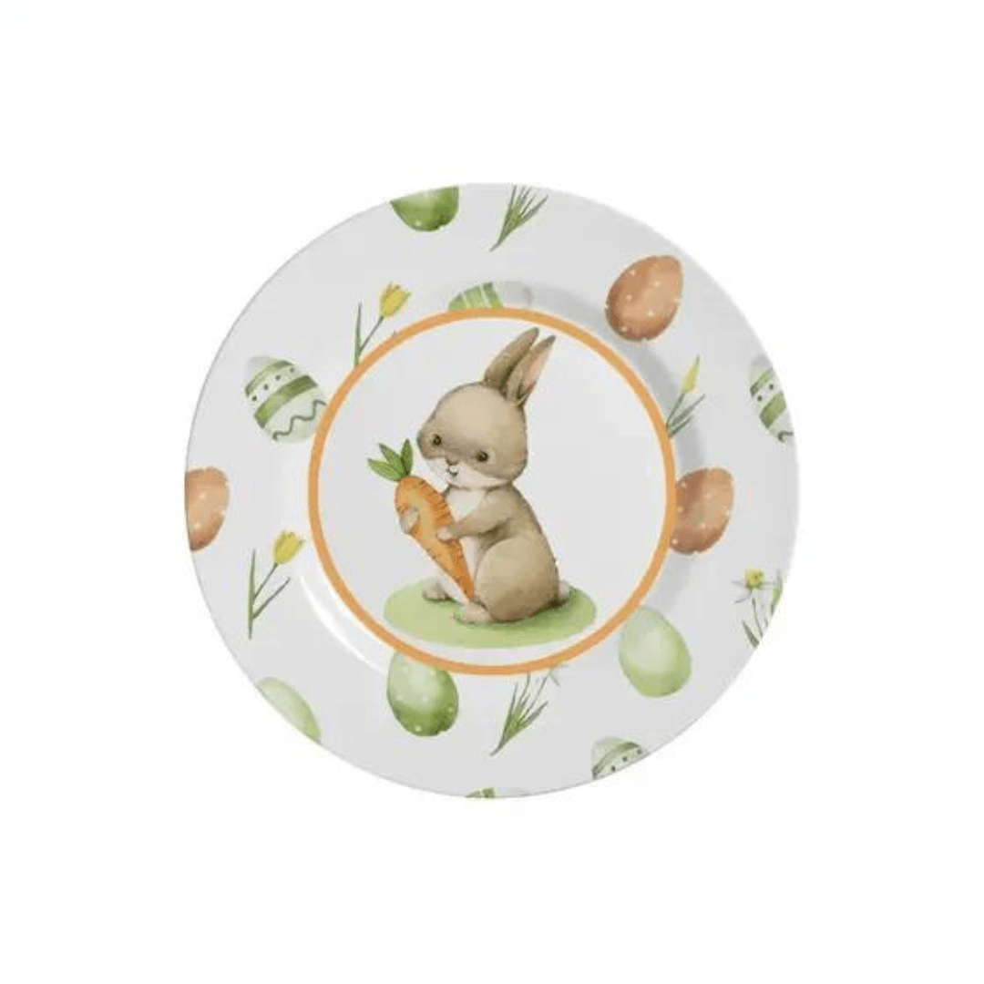 Prato de Sobremesa Páscoa Coelho Follow The Bunny - Ela Decora