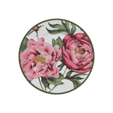 Prato de Sobremesa Peony Rose Acetinado Cerâmica 19,5cm - Ela Decora