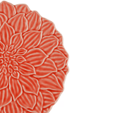 Prato de Sobremesa Porcelana Daisy Coral - 19 cm - Ela Decora