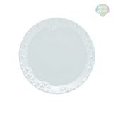 Prato De Sobremesa Porcelana Mia Pérola Branco - 21 Cm - Ela Decora
