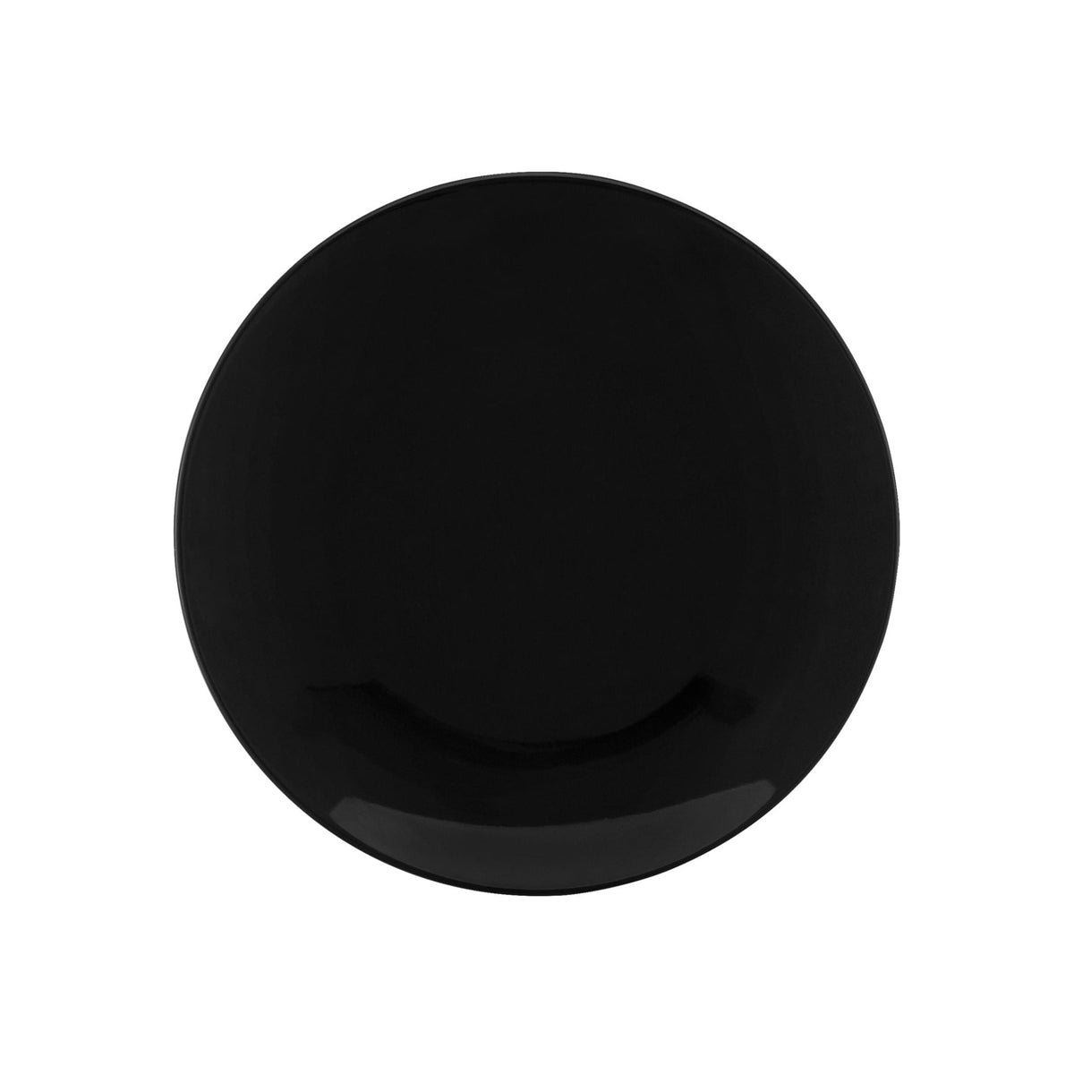 Prato de Sobremesa Porcelana Preto Black - 21cm - Ela Decora