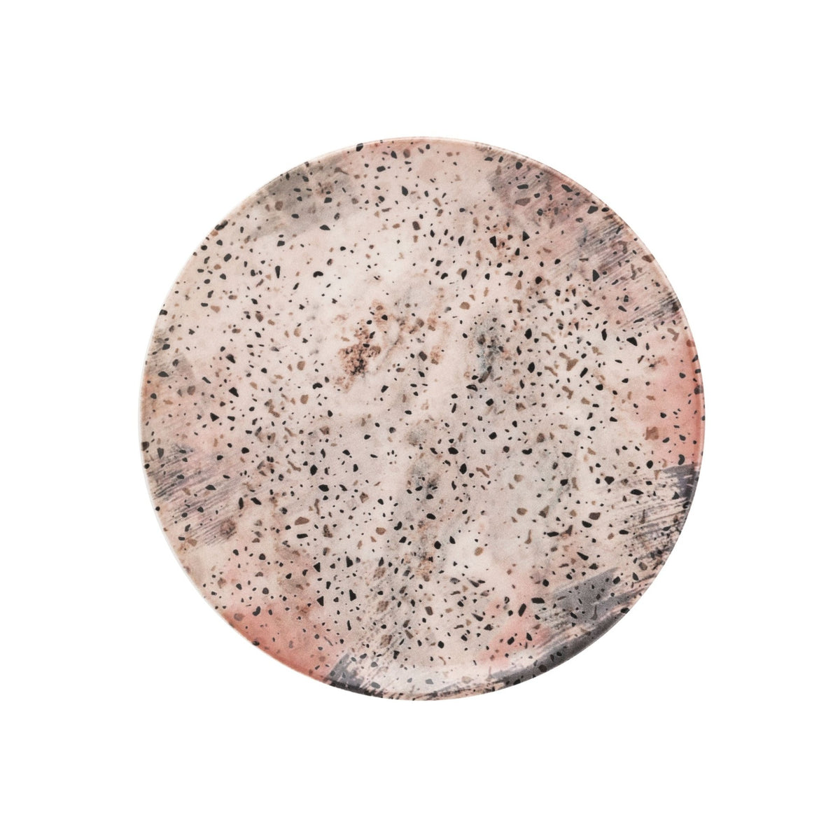 Prato de Sobremesa Porcelana Uni Terrazzo - 19 cm - Ela Decora