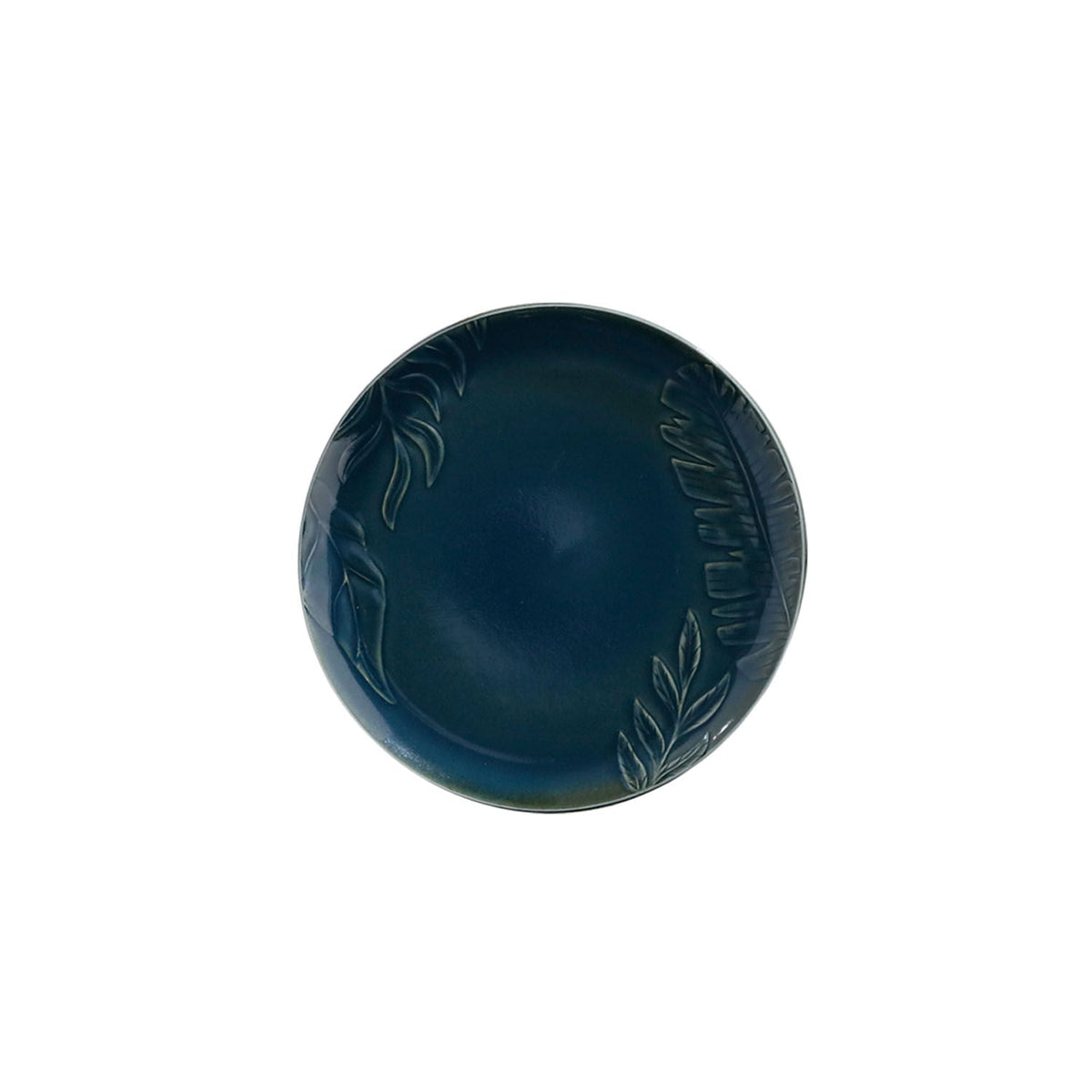 Prato de Sobremesa Tropical Esmalte Verde 21,3cm - Ela Decora