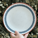 Prato de Sobremesa Village em Cerâmica Creme 20cm - Ela Decora