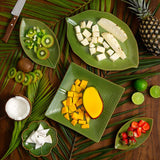 Prato Decorativo Cerâmica Trevo De 4 Folhas Banana Leaf Verde 16 cm - Ela Decora