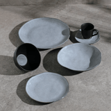 Prato Fundo Orgânico Concreto Cinza 21,2cm - Ela Decora