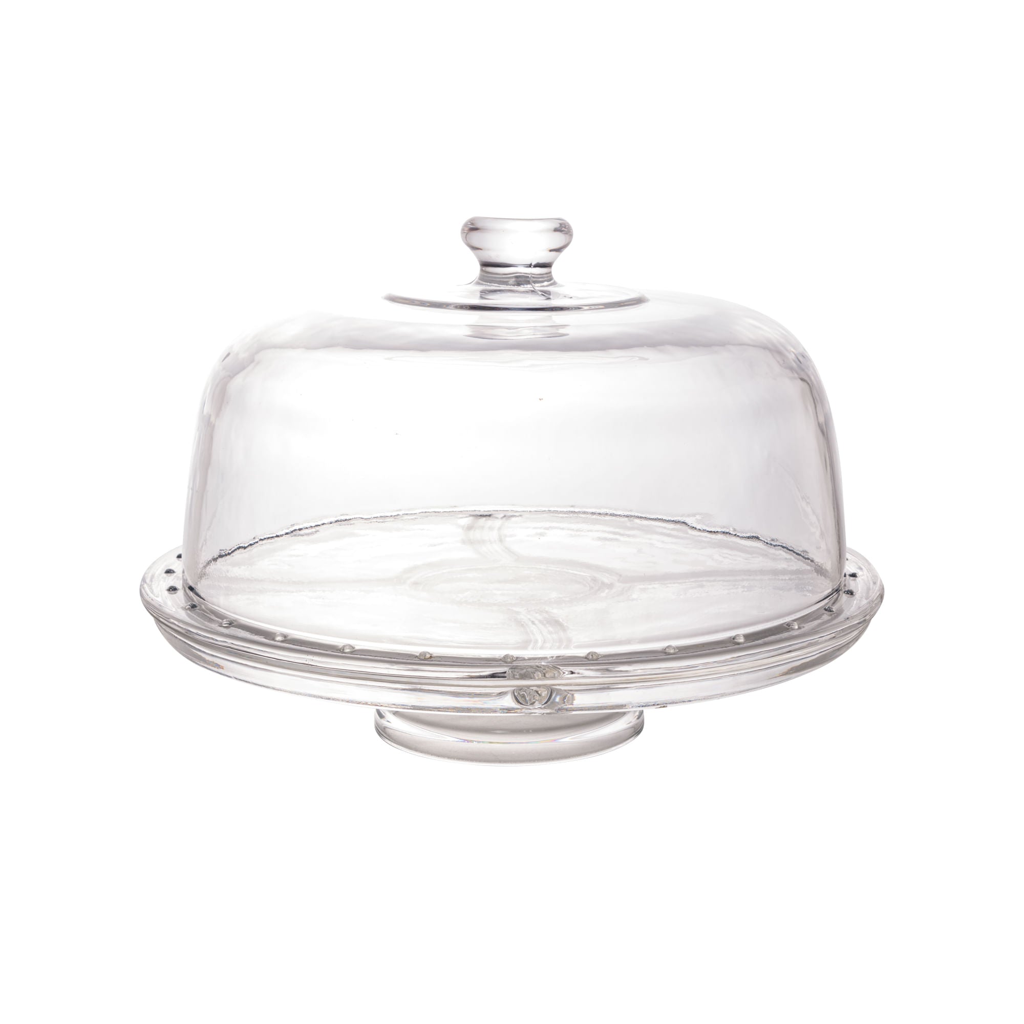 Prato para Bolo Boleira de Cristal Cronos Transparente 30,5cm x 21cm - Ela Decora
