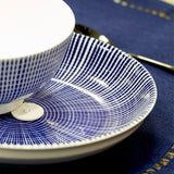 Prato para Sobremesa de Porcelana Atlantis Azul 18 cm x 3,5cm - Ela Decora