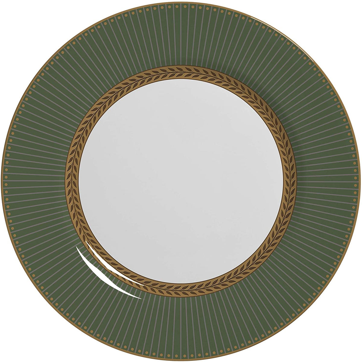 Prato Raso Celebrate Verde Cerâmica 28,5cm - Ela Decora