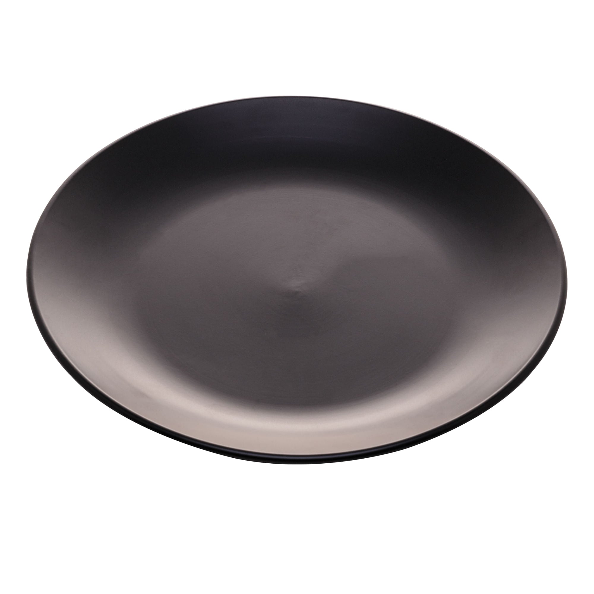 Prato Raso Cerâmica Cronus Preto Black - 27 cm - Ela Decora