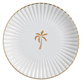 Prato Raso Coqueiro Maui Branco 27cm - Ela Decora