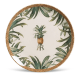 Prato Raso Coup Abacaxi Pineapple Natural Cerâmica - 27,5 cm - Ela Decora