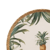 Prato Raso Coup Abacaxi Pineapple Natural Cerâmica - 27,5 cm - Ela Decora