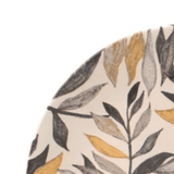 Prato Raso Coup Black Tropical Amarilla Cerâmica Amarelo e Cinza - 26 cm - Ela Decora