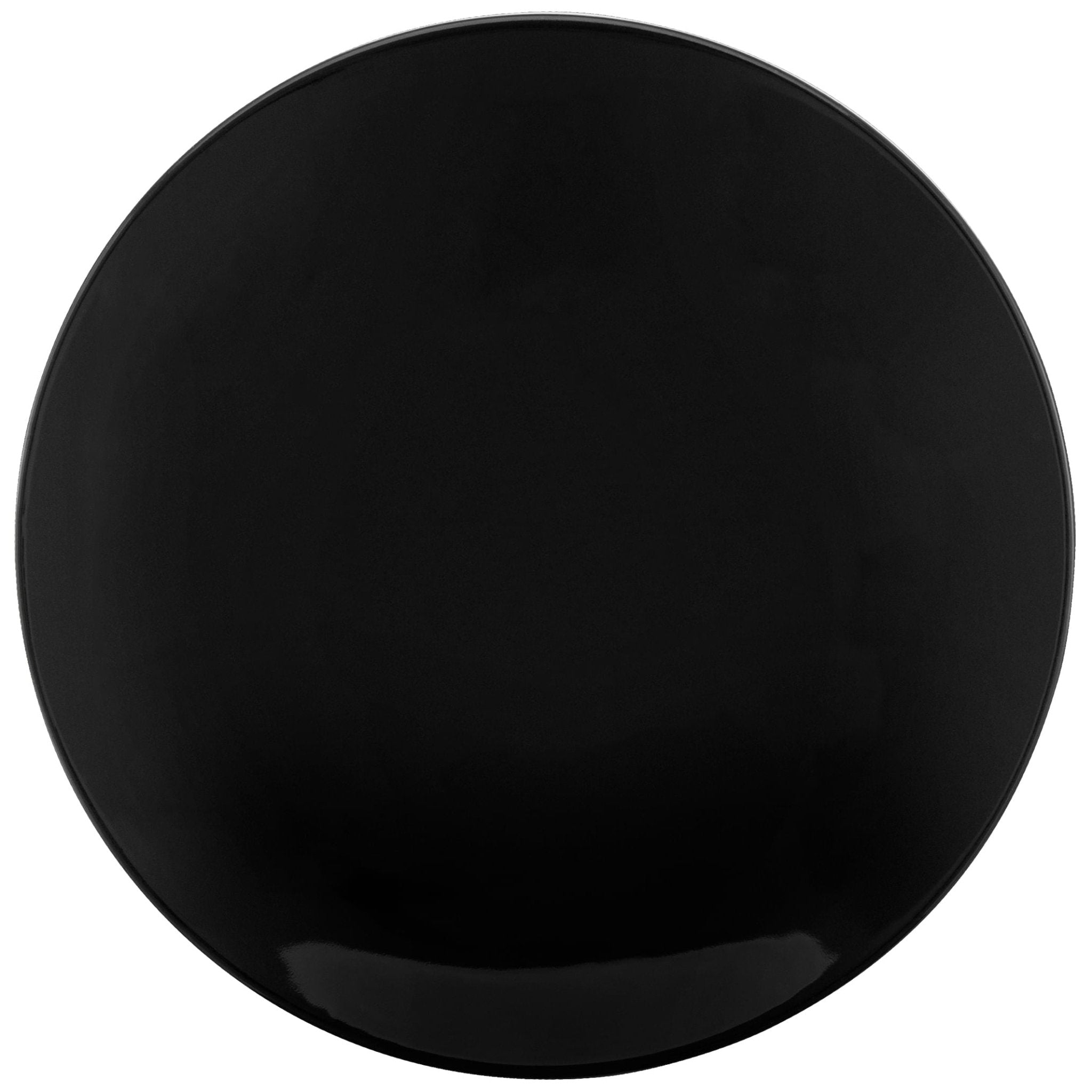 Prato Raso de Porcelana Preto Black - 28 cm - Ela Decora