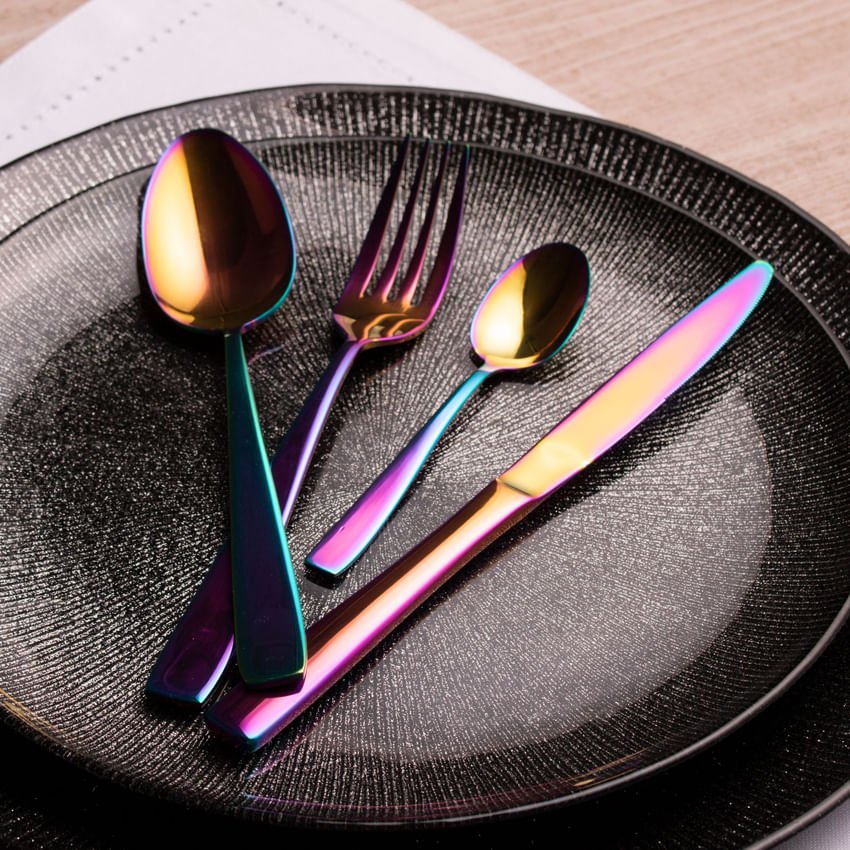 Prato Raso Dots Cristal de Chumbo Preto 28 cm - Ela Decora