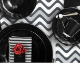Prato Raso Fosco Amassado Preto 27cm - Ela Decora