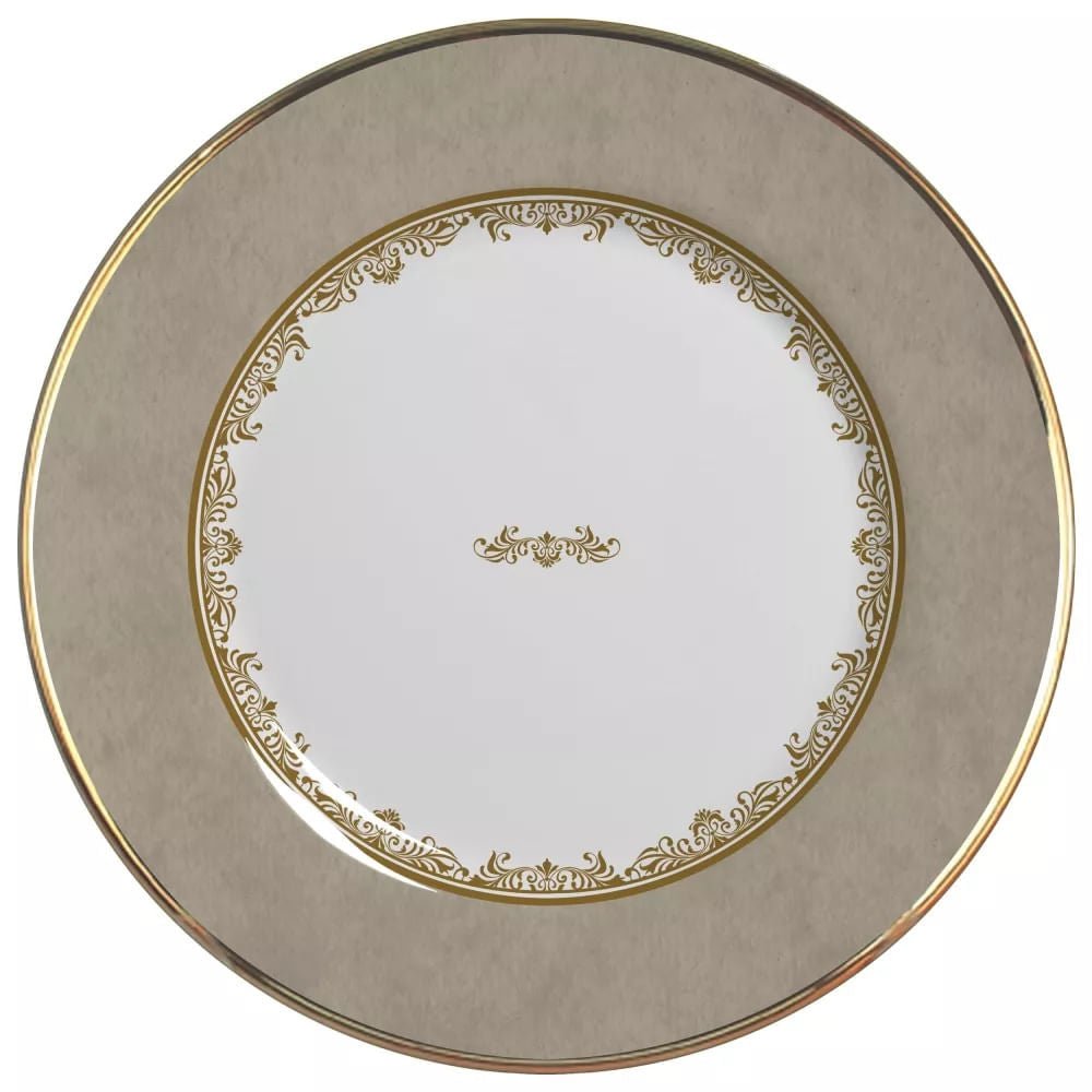 Prato Raso Monte Carlo Fendi com Fio de Ouro 28,5cm - Ela Decora