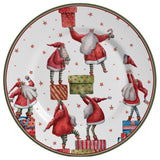 Prato Raso Natal Father Christmas Acetinado 28,5cm - Ela Decora