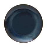 Prato Raso Noir em Cerâmica Azul 27cm - Ela Decora