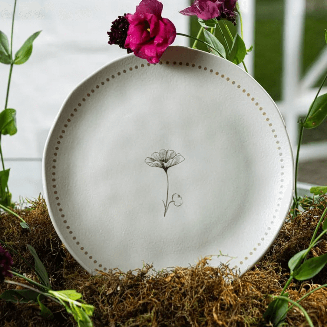 Prato Raso Orgânico Amana 26,5cm - Ela Decora