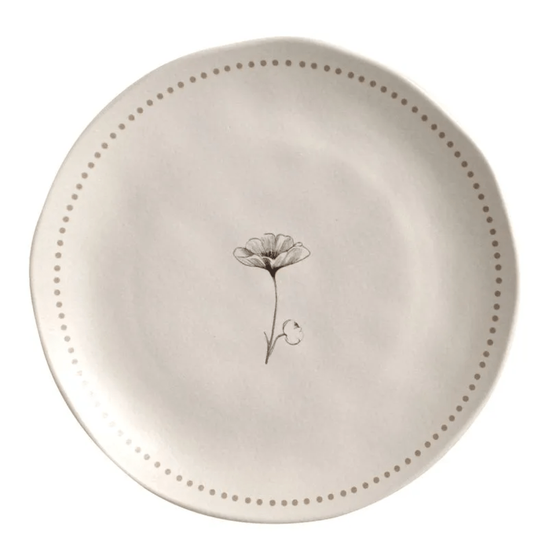 Prato Raso Orgânico Amana 26,5cm - Ela Decora