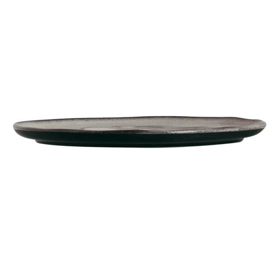 Prato Raso Orgânico Concreto Cinza 26,5cm - Ela Decora