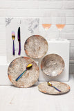 Prato Raso Porcelana Uni Terrazzo - 26 cm - Ela Decora