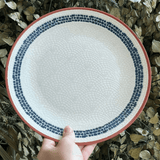 Prato Raso Village em Cerâmica Creme 25cm - Ela Decora