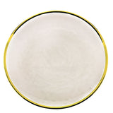 Prato Sobremesa Cristal De Chumbo com Borda Fio de Ouro Wolf - 21 cm - Ela Decora